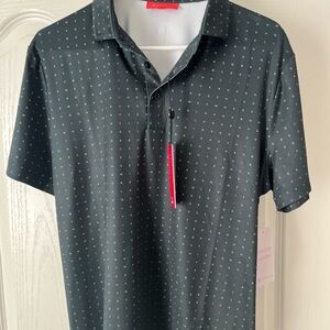 Stylish Black Patterned Polo Shirt by Callaway